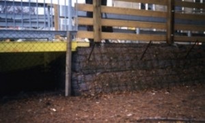 Mit OBEG bewehrte Behelfsbrücke (Max-Walter-Brücke; Heidenau in Sachsen) Einsatz von OBEG bei einer Behelfsbrücke